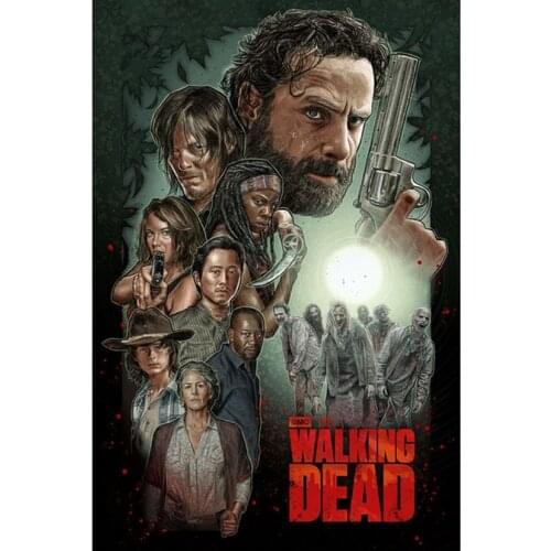 The Walking Dead New 5D Diamond Painting Movie Poster Diamond Embroidery Full Square Moasic Wall Picture Home Decoration FH147
