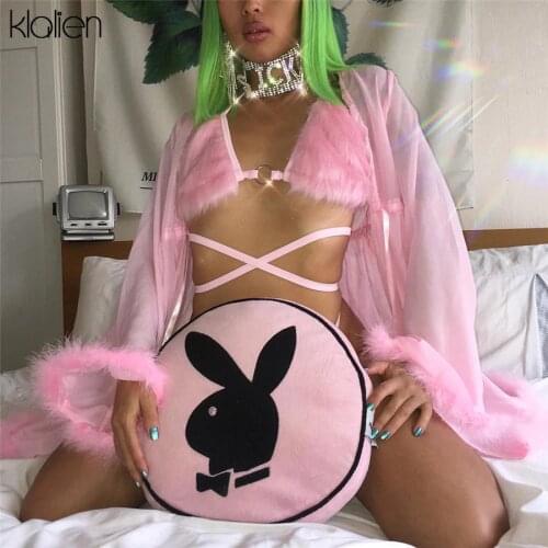 KLALIEN Fashion New Summer Pink Women Bras Tops Strap Vest Sexy Bra Bustier Top 2019 New Simple Halter Neck Lace Up Tank Top