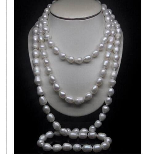 HOT HUGE AAA 11-13MM NATURAL SOUTH SEA WHITE PEARL NECKLACE 50"