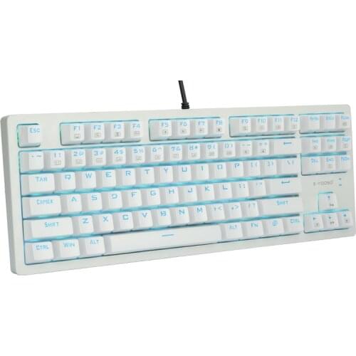 K620 Mechanical Gaming Keyboard LED Backlit with Blue Switches RGB Side-lit Tenkeyless 87 Keys Anti-Ghosting for Mac PC