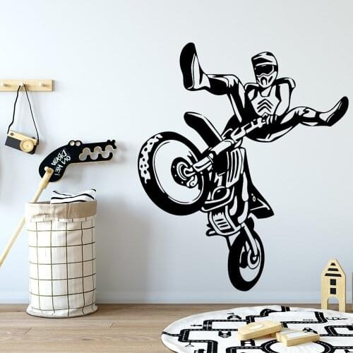 Cartoon Motorcycle Pvc Wall Decals Home Decor For Living Room Bedroom Wall Art MURAL Drop Shipping