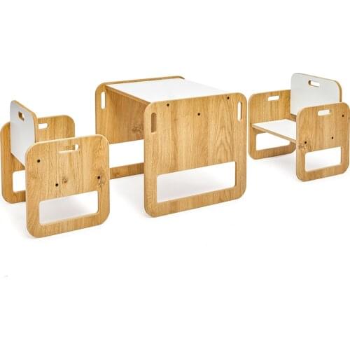0-2 age Montessori Pinky table and chair set wooden child game table toddler activity desk child furniture cube chair girls boys