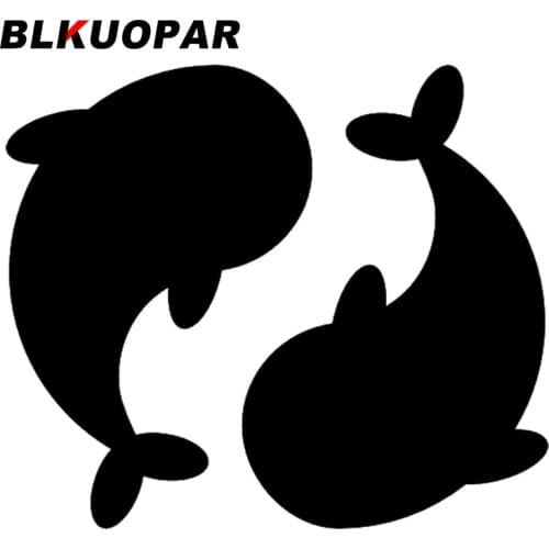 BLKUOPAR Two Fish Car Stickers Creative Decals Motorcycle Helmet Skateboard Waterproof Occlusion Scratch Campervan Decor