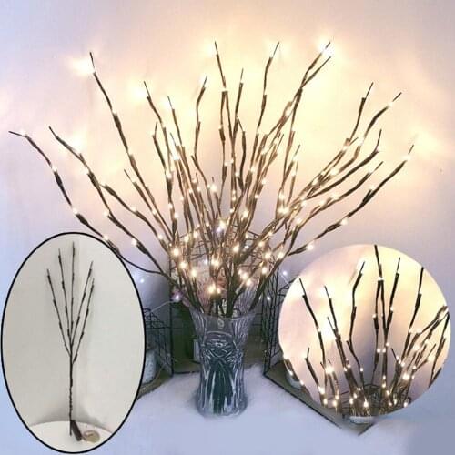 Newest 20 Bulbs LED Fairy Light Vase Flower Branch Home Party Decoration Lamp Floral String Lights Christmas Garden Decoration