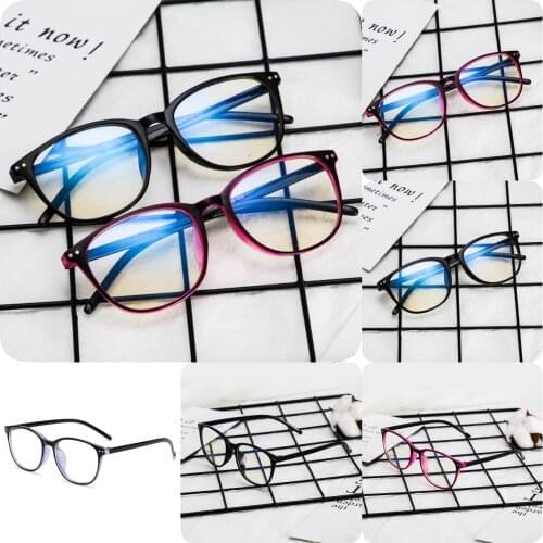 Blue Light Blocking Glasses, Fashion Square Fake Nerd Eyewear Anti UV Ray Computer Gaming Eyeglasses Women/Men