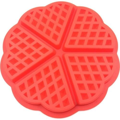 PEIPINGKE 5 heart-shaped Silicone Waffle Molds Silicone Cake Mold DIY Cake Tools