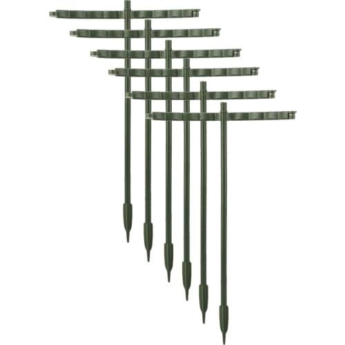 Plastic Stake Plant Support Flowers And Vegetables Lattice Garden Semi-circular 6pcs Climbing Small Plants