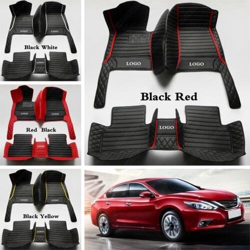 Custom Car Floor Mats for Nissan Sentra X-trail Patrol Teana GT-R Kicks Maxima Murano Rugue All Weather Automobile Carpet Cover