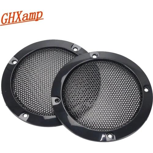GHXAMP 2PCS 3 inch 73MM Black Subwoofer Speaker Grill Mesh Enclosure Woofer Net Car Protective Cover DIY