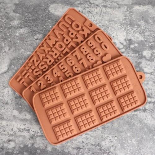 Silicone Excellent Chocolate Cookie Mold Silicone Baking Tray Lightweight Waffle Mold Eco-friendly for Home