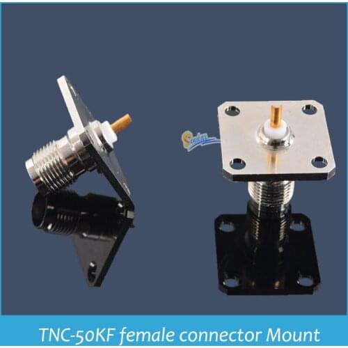 Sindax TNC-50KF female connector Mount adapter TNC Flange Mount square plate fixed coaxial connectors Drop shipping 1pcs