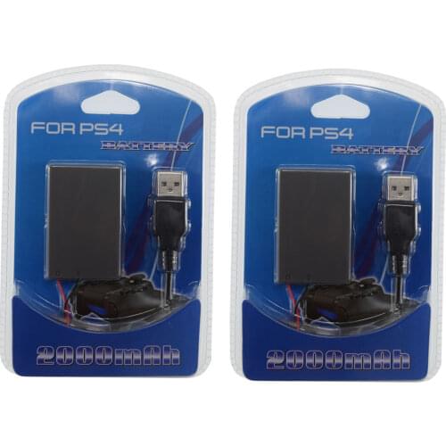 2Pc Replacement Battery for Sony PS4 Dualshock 4 Controller CUH-ZCT1E, CUH-ZCT1U