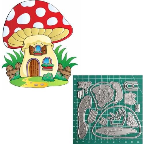 Cutting Dies Mushroom House Stencil Embossing 2020 Crafts And Scrapbooking