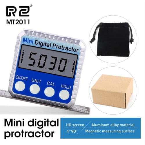 RZ Angle Protractor Universal Bevel 360 Degree Mini Electronic Digital Protractor Inclinometer Tester Tools MT2011