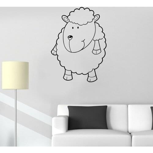 Merry Sheep Funny Cartoon Animal Wall Decals Children Kids Sticker Decal Abstract Wall Vinyl Mural Stickers Home Decorate G908
