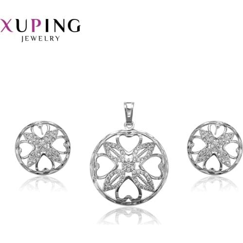 Xuping Fashion Elegant Set New Design Temperament Charm Style for Girl Women Imitation Jewelry Sets Gift for Party 64327