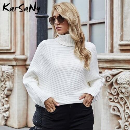 Winter Black Turtleneck Bat Sleeve Sweater Oversize Women Solid Large Size White Turtleneck Sweater Oversized Women Pullover