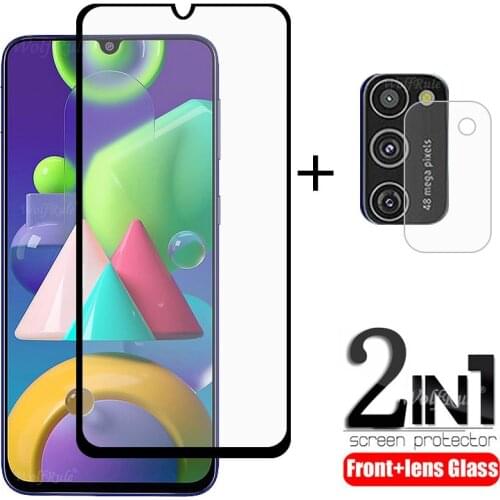 2-in-1 For Samsung Galaxy M21 Glass For Samsung A51 Tempered Glass For Samsung A11 A21S A31 A41 M01S M31S M21 A51 A71 Lens Glass