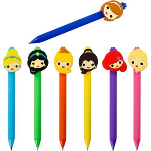 40 pcs/lot Kawaii Princess Press Gel Pen Cute 0.5mm black Ink Signature Pens Promotional Gift Office School Supplies