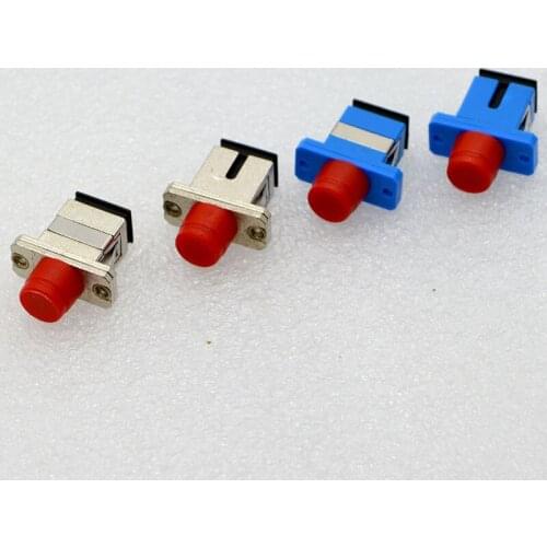 50pcs New Metal Plastic FC/SC Optical Fiber Adapter Coupler Conversion Flange Optical Fiber Connector Special Free Shipping