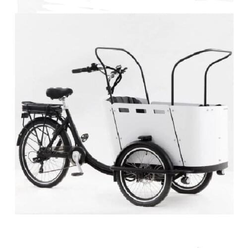 Bakfiets Pedal electric 3 wheel electric family cargo trike bike frame for kids with free shipping by sea