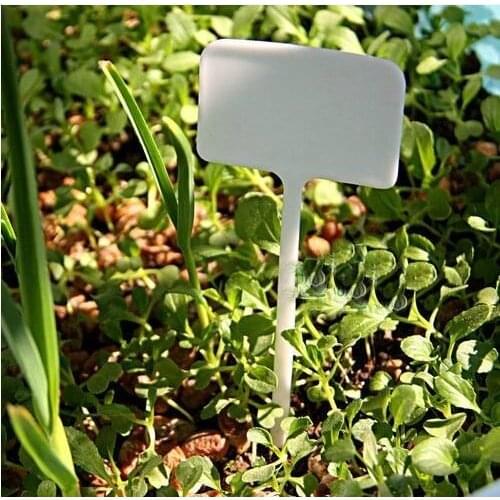 20pcs/Lot White Reusable Plastic Gardening Label Marking Plate Garden Helper Garden Mark Label Hot New