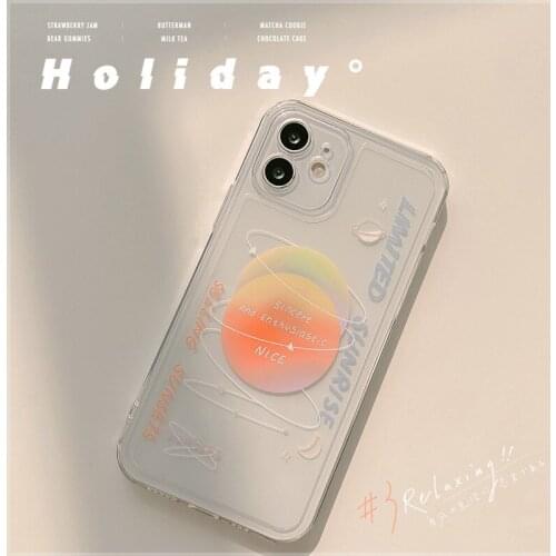 Telephone Case For iphone 12 Pro Max 11 6S 7 8 Plus 2020 SE Shockproof Transparent Clear Phone Lens Protection Color Moon