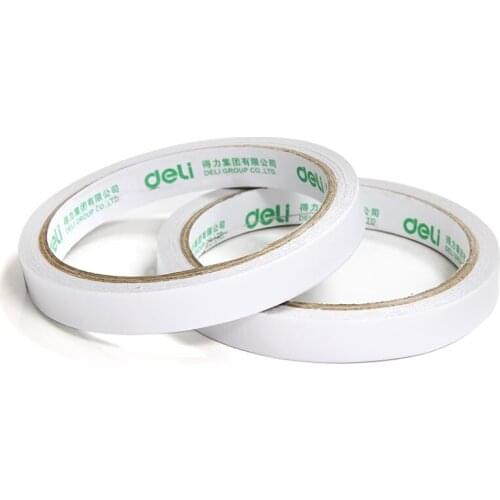 Deli 30401 tisanes double faced tape double faced adhesive tape 1.2 cm*10 yards double sided adhesive tape