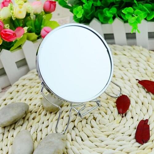 Blue ZOO 4" Round Makeup Cosmetic Mirror 360 Degree Rotation Two Side Mirror Magnifier Stainless Steel Frame