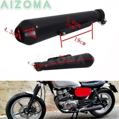 Cafe Racer Universal 17.5" Exhaust Pipe Muffler for Harley BMW Yamaha Chopper BOBBER RD XS SR GT KZ CB XJR Motorcycles Silencer