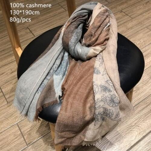 Naizaiga 100% ring Cashmere 300s print summer Air-conditioned room warm scarf women fashion shawl , JRSM123
