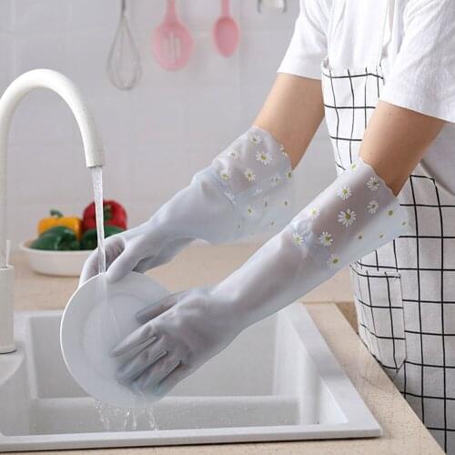 Kitchen Dishwashing Gloves Household Dish Washing Gloves Rubber Gloves Kitchen Cleaning Tools Bathroom Accessories