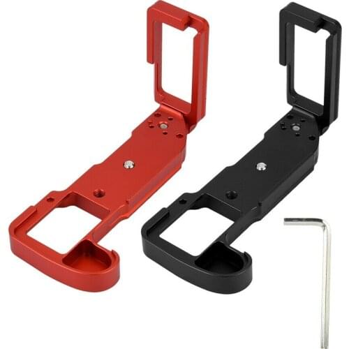 L Bracket for Fujifilm Fuji XH1 X-H1 Grip Holder Vertical Extendable Camera Black Red Aluminum