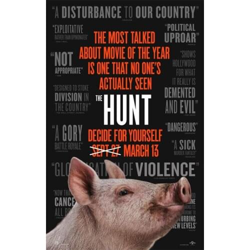 L0112 The Hunt Movie Silk Fabric Poster Art Decor Indoor Painting Gift