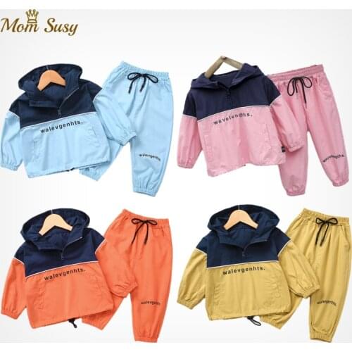 Fashion Baby Boy Girl Clothes Set Cotton Coat+Pant 2PCS Bebe Kids Sport Jacket Clothing Suit Long Sleeve Spring Autumn Summer