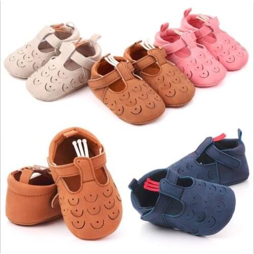 New Baby Girl Shoes Infants PU Leather First Walkers Antislip Soft Sole Kids Infants Casual Shoes