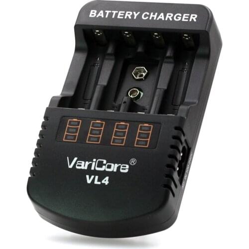 2018 new VariCore VL4 multi-function charger 1.48 V-1.5 V nickel-metal hydride AA /AAA 9V DC charger device 12V 1A .AC 100-240