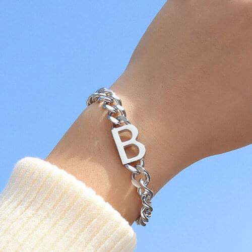 2021 Winter New Hot Sale Style Stainless Steel Jewelry Instagram Style Exaggerated Thick Chain Bracelet Women Fashion Bracelets