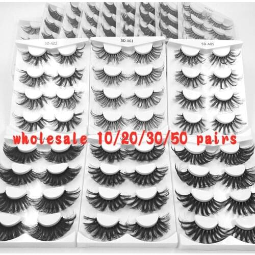 Wholesale 4 pairs natural false eyelashes fake lashes long makeup 5d mink lashes eyelash extension mink eyelashes for beauty