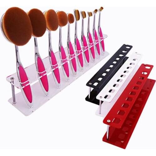 10 Holes Stand For Make Up Brush Holder Make Up Drying Rack Organizer Cosmetic Foundation Brushes Dryer Stand Tool