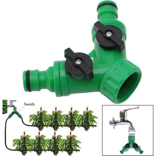 Y-type Watering Connector Garden Hose Plastic Dispenser Irrigation Valve Diverter For Outdoor Faucet Garden Hose Connector