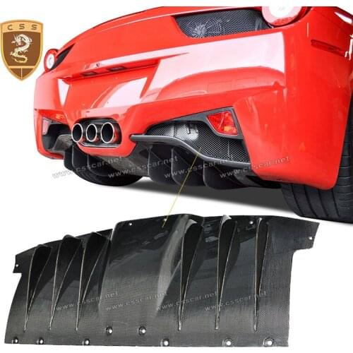 For Ferrari 458 Rear Diffuser OEM Carbon Fiber Body Kit For Ferrari 458 Itaila Spider Rear Bumper Lip Diffuser
