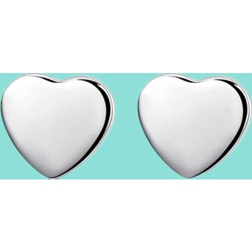 Wholesale Jewelry 925 Silver Earring Wedding Jewelry Accessories Fashion Classic Love Heart Stud Earrings For Women