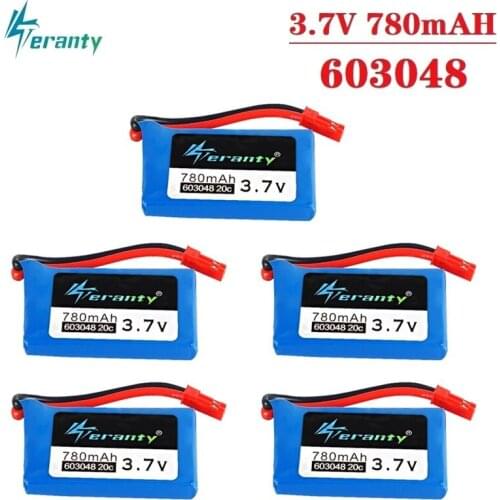 1/5/10Pcs 3.7V 780mAh 25C Lipo Battery 603048 For V626 V636 V686 X250 Q222 V686G RC quadrocopter parts 3.7V battery