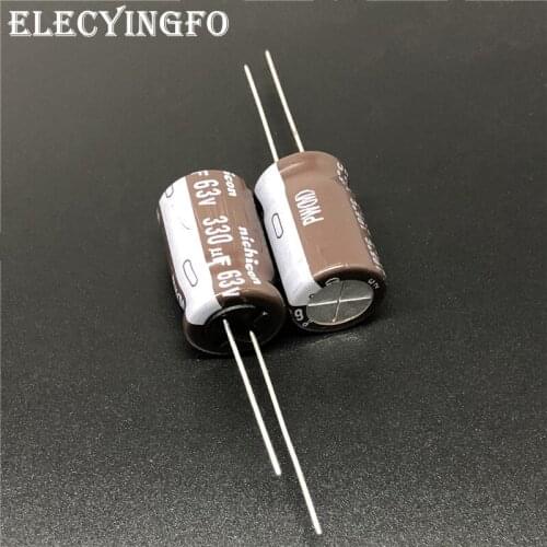 10pcs/100pcs 330uF 63V NICHICON PW Series 12.5x20mm Low Impedance Long Life 63V330uF Aluminum Electrolytic capacitor