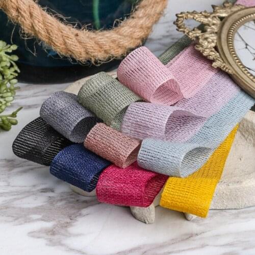 10yards/lot 25mm/40mm Solid Color Rough Horizontal Ribbon for DIY Craft Hair Accessories Materials Gift Wrapping Supplies
