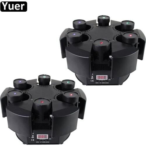 2Pcs/Lot 6 Heads Moving Head Beam Laser Light DMX512 RGB Color Laser Light DJ /Bar /Party /Show /Stage Christmas Night Lighting