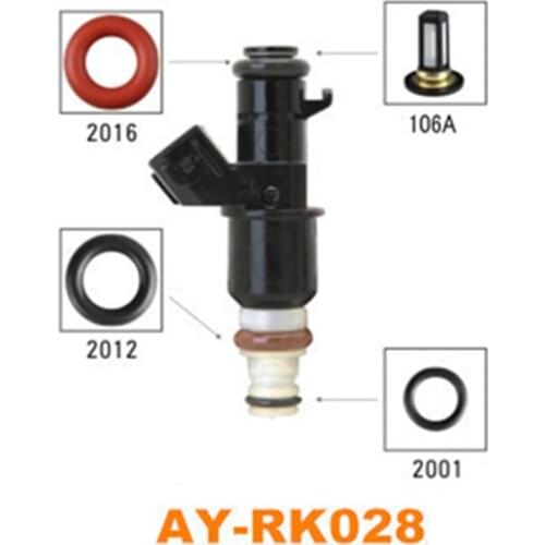 40pieces/set auto part fuel injector repair kit ,fuel filter,seals rubber o-ring for honda inejctor 16450-PPA-A01 (AY-RK028)