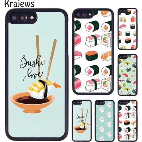 Krajews FAST FOOD SUSHI Noodles COLLECTION Phone Case For iPhone 5 6S 7 8 plus 11 12 Pro X XR XS Max Samsung Galaxy S7 S8 S9 S10
