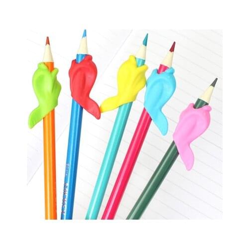 Cobee 5Pcs/Set Pen Pencil Grip Holder Writing Posture Corrector Children Random Color